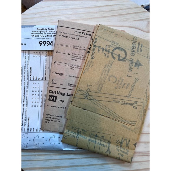 Simplicity 9994 Uncut vintage mens pullover shirt sewing pattern - Picture 3 of 3